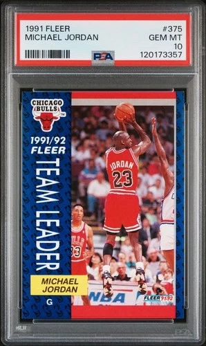 1991 FLEER #375 MICHAEL JORDAN PSA 10