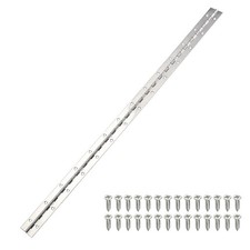 Stainless Steel Piano Hinge 30 Inch x 1.5 Inch Continuous Hinge Silver