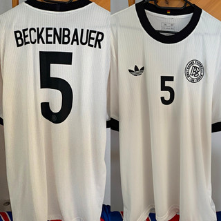 Adidas DFB Germania 125 anni maglia Beckenbauer n.5 bianco/nero 2XL