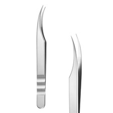 High Precision Lash Tweezers Dolphin Tip Eyelash Extensions Tweezer, Silver
