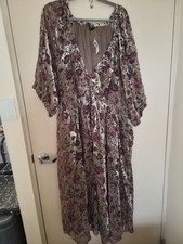 Torrid Burnout Velvet Floral Tea Length Dress Size 5 NWT Romantic Boho Plus Size