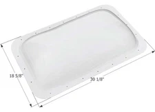 Icon 12156 SL1627 RV Skylight for Winnebago RV 27" x 15.75" - Translucent White