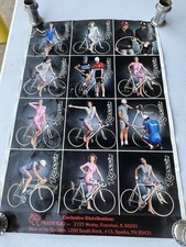Original vintage 1980s Rossin Road Bike Shop Poster Racing Bicycle
