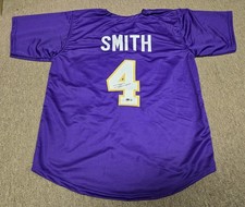 Josh Smith Signed Purple Baseball Jersey Beckett Auto LSU Tigers Texas Rangers