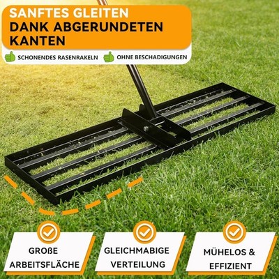 Flächenebner mit Stiel Nivellierung Rasenrakel Rakel Rasen 75 x 25 cm 45 x 25 cm