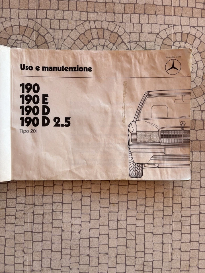 Libretto Uso e Manutenzione Auto Mercedes 190 190 E 190 D e 2.5 Italiano Serie 1 - Immagine 2 di 2