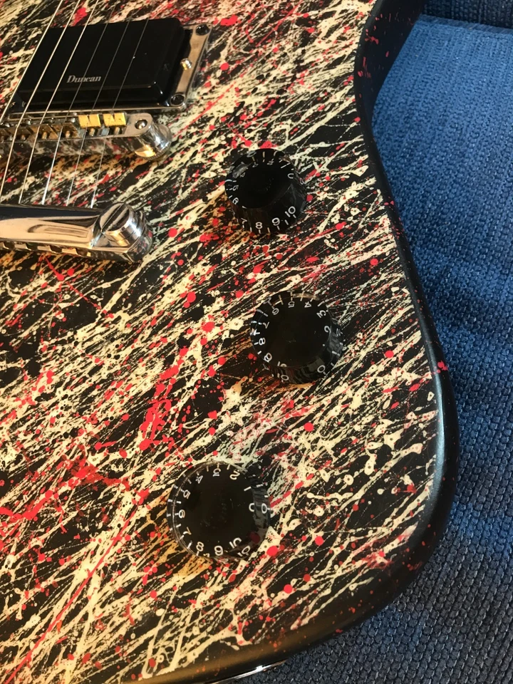 Washburn PS100 Paul Stanley 1998 Korea – Duncan Active Pickups – Custom Splatter - Imagen 3 de 4