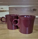 Lot Of 2 Fiestaware Cinnabar Tom And Jerry Mugs 10oz Retired Color