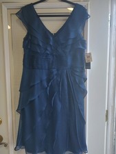 Adrianna Papell Women's Blue Chiffon