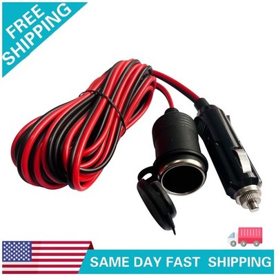 13FT 12V Car Cigarette Lighter Socket Extension Cord Cable Heavey Duty Adapter