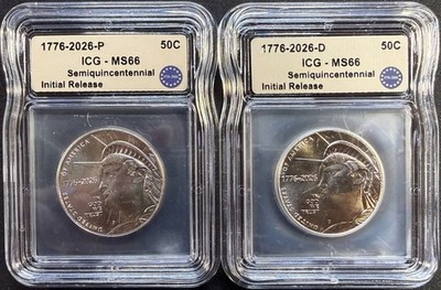 1776-2026-D/P Semiquincentennial Initial Release ICG MS66 50C 2