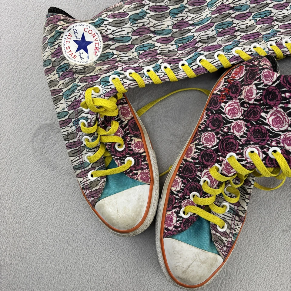 Converse Boots Womens 8 Mens 6 Purple Multicolor Knee High Chuck Taylor All Star - Image 3 of 4