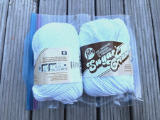 Lily Sugar 'N Cream Yarn 2.5 Oz, White,100 Cotton, a set of 2 rolls