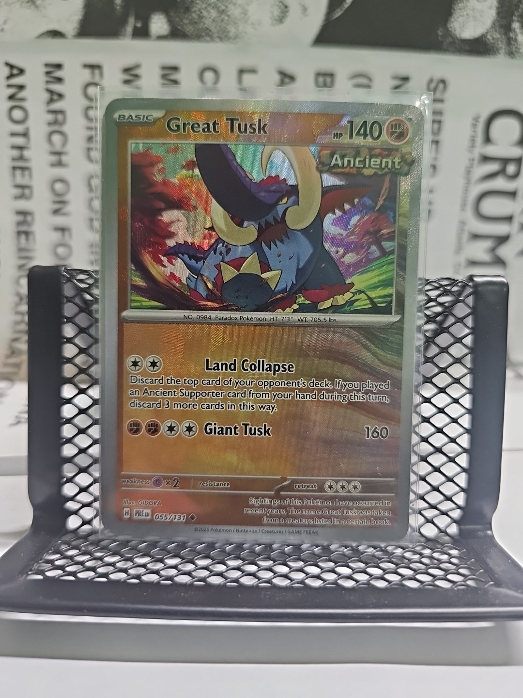 Great Tusk (Poke Ball Pattern) 055/131 Sv: Prismatic Evolutions Holo-NM