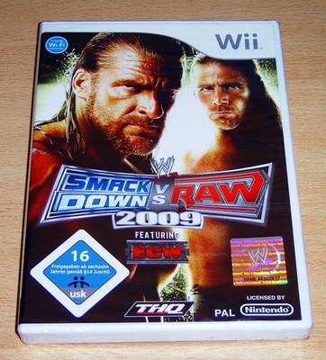 WWE Smackdown vs. Raw 2009 Nintendo Wii PAL Neu & Sealed VGA Ready RAR