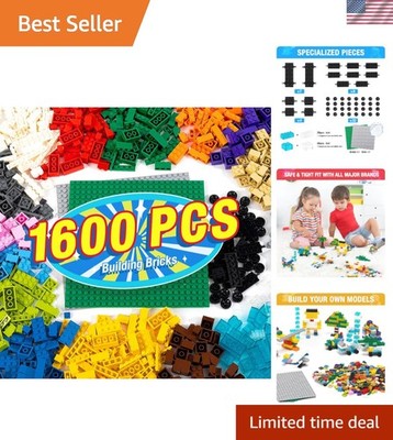 Building Bulks 1600-Piece Toy Set - Promote Color Recognition & Imaginative Play