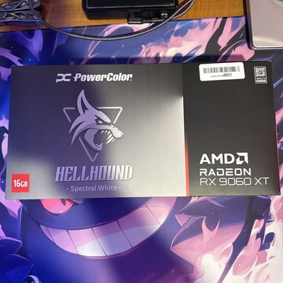 PowerColor Hellhound Spectral White AMD Radeon RX 9060 XT 16GB - New Open Box