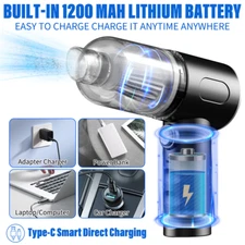 Compressed Air Duster Blower Electric Vacuum Cleaner 45000RPM for PC Car Home