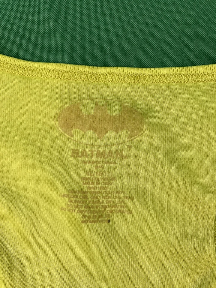Camiseta sin mangas BATMAN verde neón, negra/gris espalda corredor XL (16/17) logotipo Foto 3 de 4