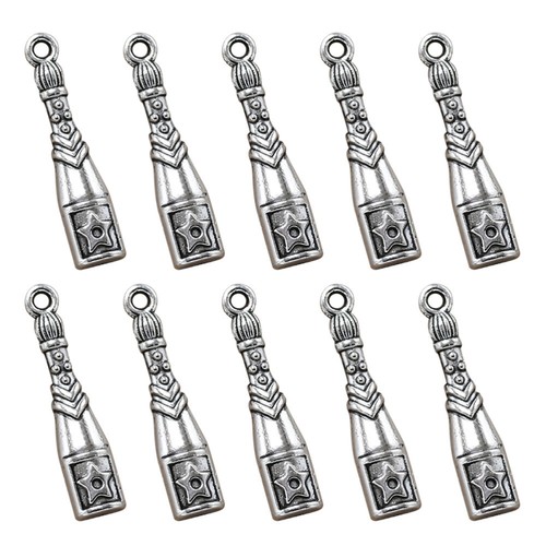 10 PCS Wine Bottle Pendant Ornaments Charm Charms for Jewelry Making