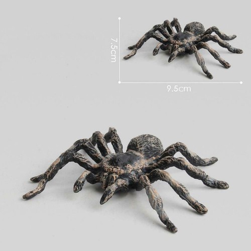 2Pc Realistic Plastic Spider Fake Insect Tricky Prank Joke Halloween Props Decor - Picture 4 of 7