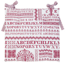 Stuhlkissen mit Füllung 40 x 40 cm Baumwolle Cross Stitched Pattern Clayre & Eef