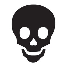 Skull Death - Vinyl Decal Sticker - Multiple Color  Sizes - ebn1102