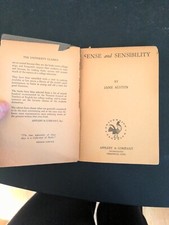 Jane Austen "Sense And Sensibility" book; 1939 printing FREE SHIPPING