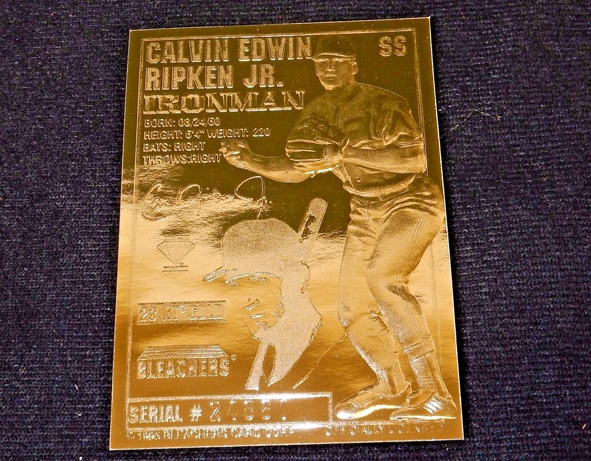 Cal Ripken, Jr. ~ 22k Gold Foil Baseball Card, 1995, Plastic 