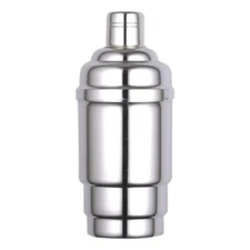 EUROPEAN Silver Plate - Art Deco Stepped Cocktail Shaker - 8 1/4"