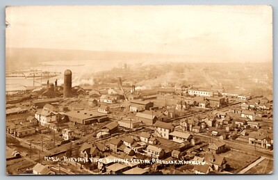 #ad Birdseye Aberdeen Washington Aerial Olympia Brewing Roofers SE Slade Lumber RPPC $31.67