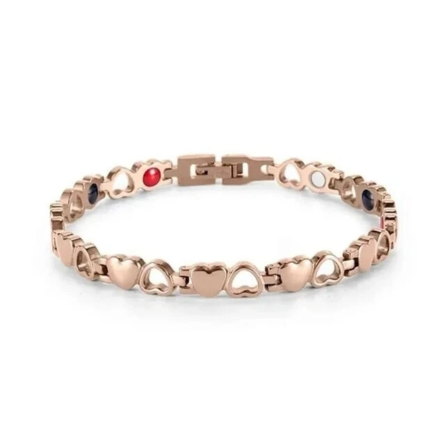 Magnetarmband Armband Magnet Gesundheit Schmuck Silber Rosegold Schwarz Herz - Bild 3 von 4