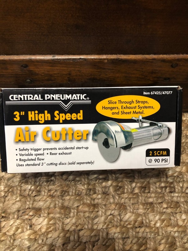 3" HIGH SPEED AIR CUTTER CENTRAL PNEUMATIC #67425/47027 NEW IN BOX