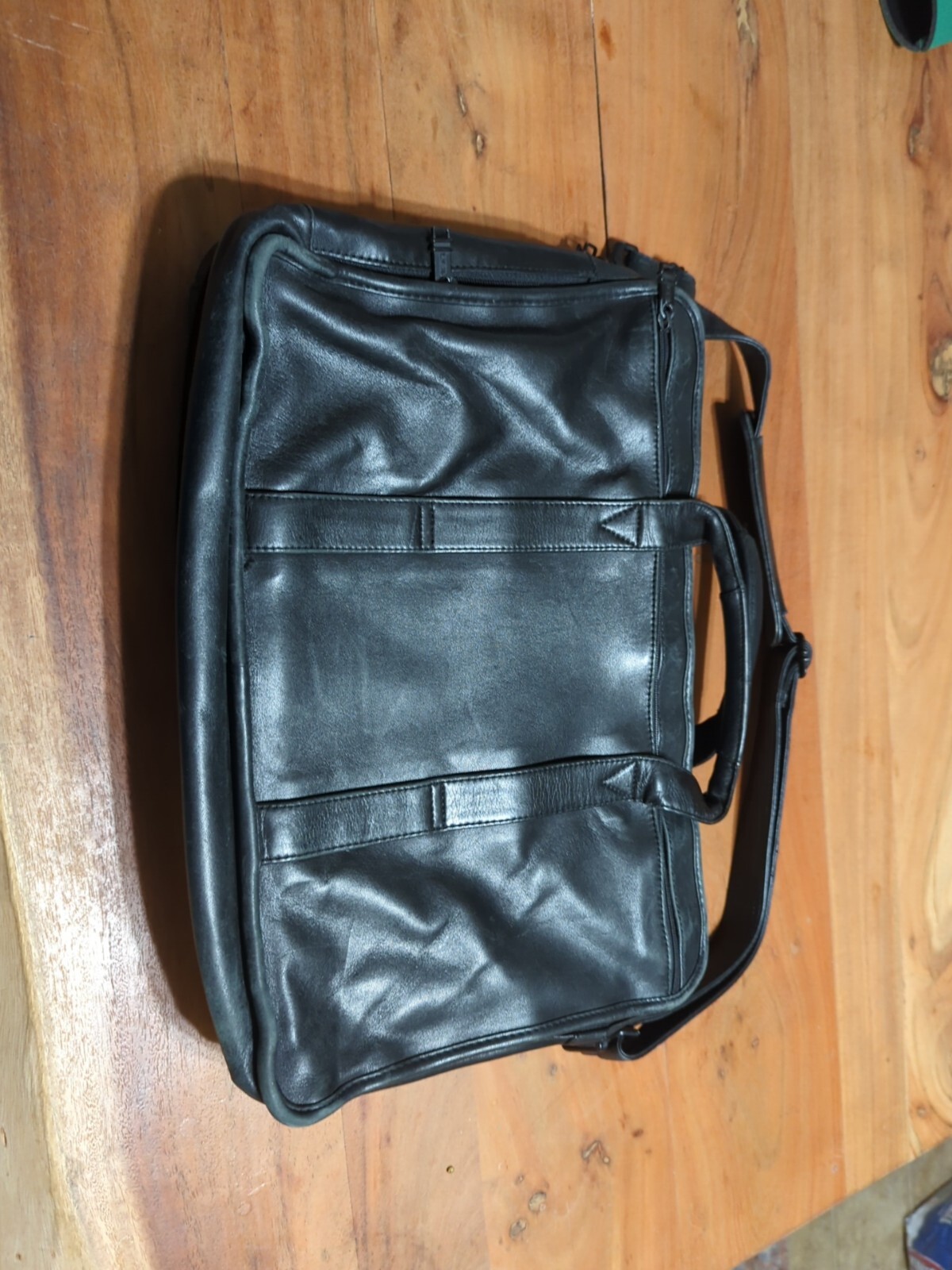 Vintage TUMI Briefcase Attaché Black Leather Messenge… Gem