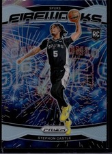 2024-25 Panini Prizm Basketball Stephon Castle #13 RC Rookie Fireworks Silver