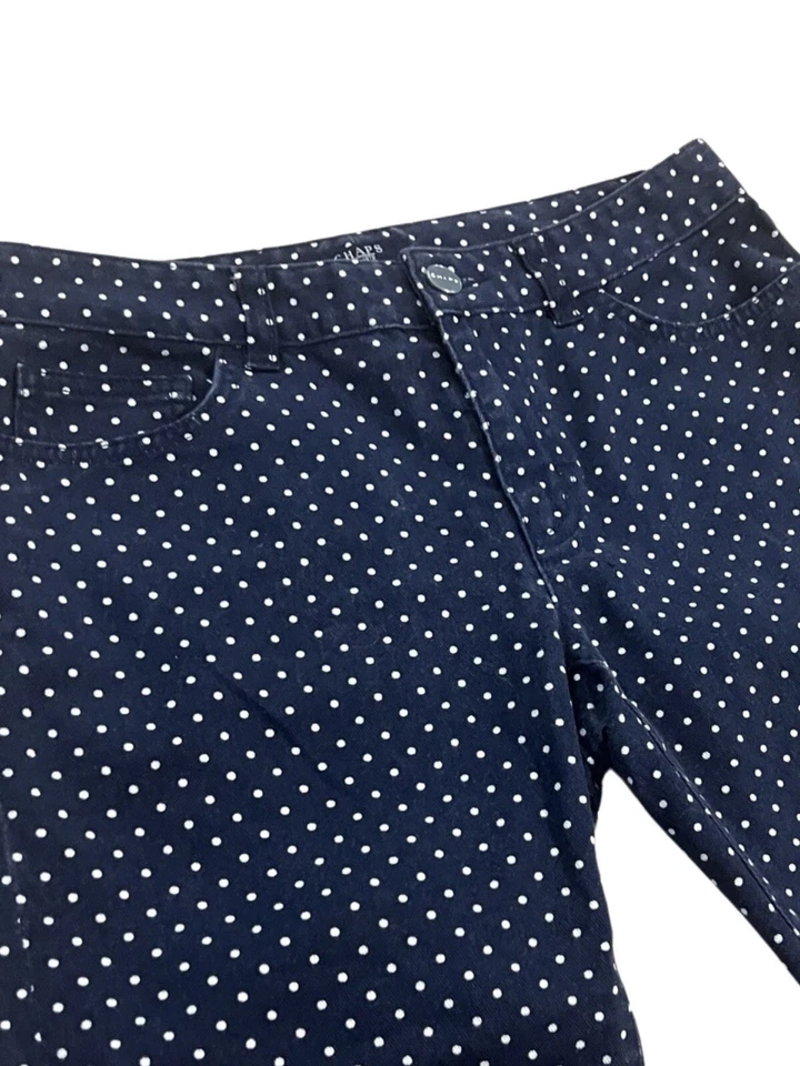 Pantalones capri Chaos para mujer azules a lunares - talla 6 Foto 2 de 3