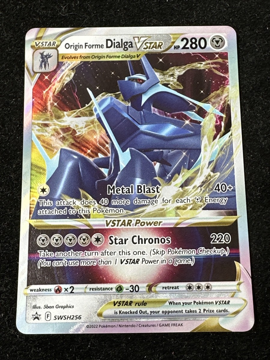dialga vstar pokemon card value Origin Forme Dialga VSTAR - SWSH256 - Pokemon Promo Ultra Rare Holo Card NM