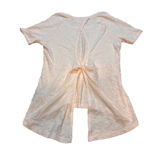 Calia Größe Small sportliches Oberteil hinten Baumwollmischung kurzärmliges T-Shirt gebraucht, in einwandfreiem Zustand pfirsichfarben - Bild 7 von 7
