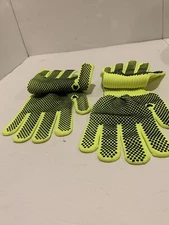 Tool Bench Hardware One Size Fits all Safety glove With Dot Yellow And Black lot