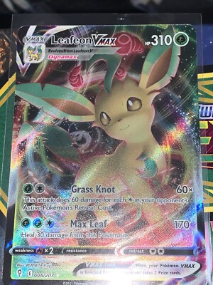 PSA10 FULL ART/LEAFEON VMAX EX 2連番 PSA 10 Pokemon TCG Leafeon VMAX Eevee Heroes Rainbow HR 088