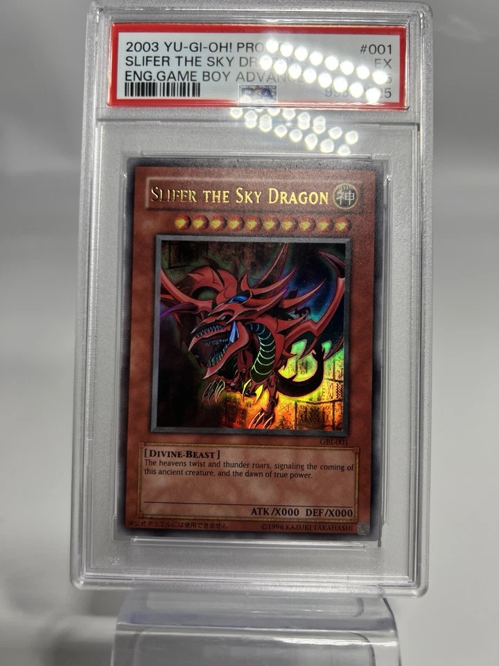 Yu-Gi-Oh! Slifer the Sky Dragon GBI-001 Game Boy Advance Ultra Rare  PSA 5 - Image 2 of 4
