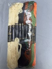 Embroidery Cross Stitch Thread 10 Assorted Skeins Fall Colors