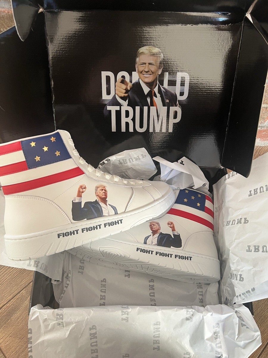???Donald Trump FIGHT FIGHT FIGHT High-Tops Shoes Size 12  display picture 2