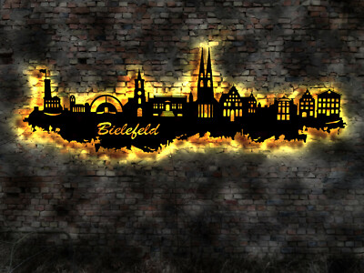 220cm LED skyline Bielefeld city wall decal wall sticker book travel