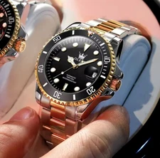 OLEVS Men Mechanical Automatic Watch Luxury Waterproof Luminous Stainless Steel