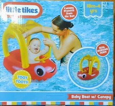 Little Tikes Cozy Coupe Junior Baby Boat W/ Canopy NWT