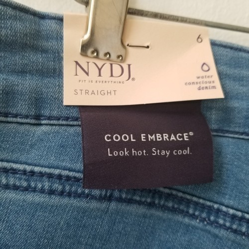 NYDJ Not Your Daughters Jeans Marilyn gerade Stretch Denim kurz 30 x 25 neu - Bild 4 von 6