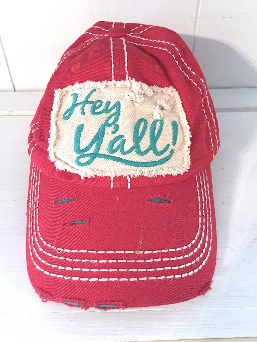 KBETHOS Vintage Women s Hat HEY Y ALL Embroidered Ball Cap