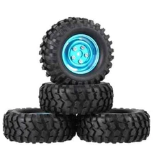 4pcs 96mm 1.9" RC Crawler car tires with alloy wheel hub fit for Axial SCX10 D90
