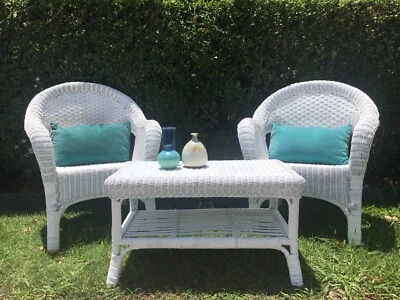 White Cane Wicker 3 Piece Set Other Furniture Gumtree Australia White Cane Wicker 3 Piece Set Other